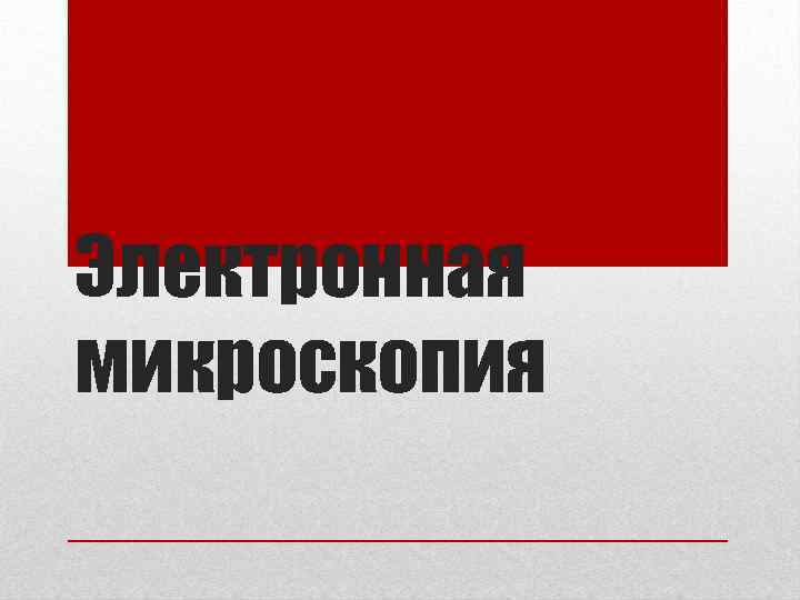 Электронная микроскопия 