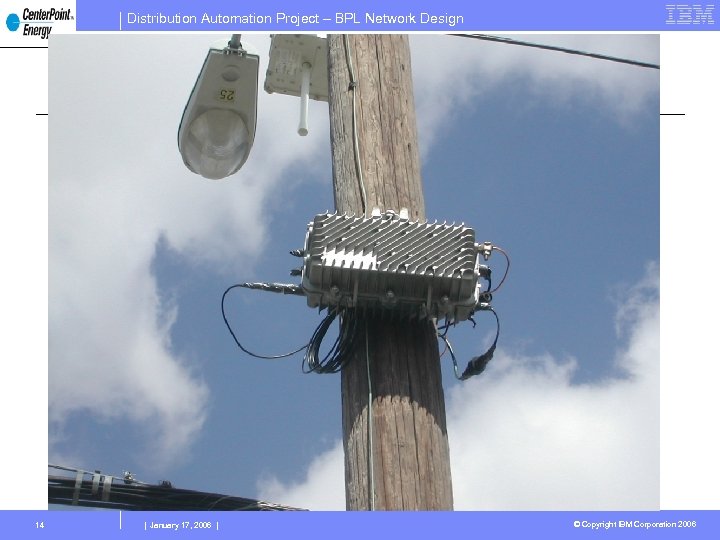 Distribution Automation Project – BPL Network Design 14 | January 17, 2006 | ©