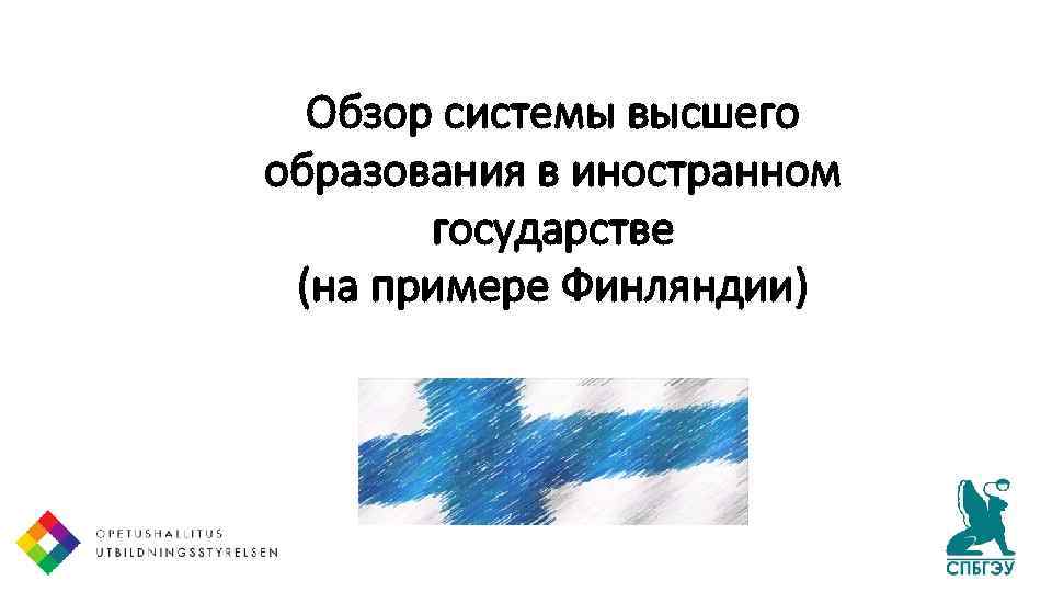 Обзор системы высшего образования в иностранном государстве (на примере Финляндии) 