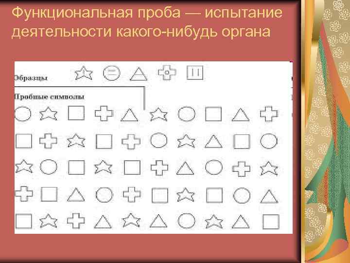 Функциональная проба — испытание деятельности какого-нибудь органа 
