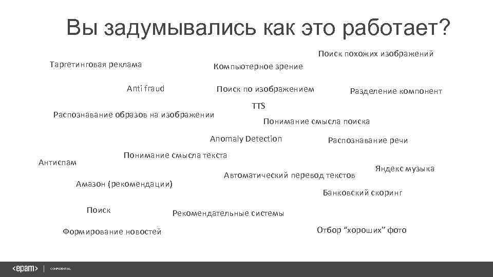 Вы задумывались как это работает? Таргетинговая реклама Поиск похожих изображений Компьютерное зрение Anti fraud