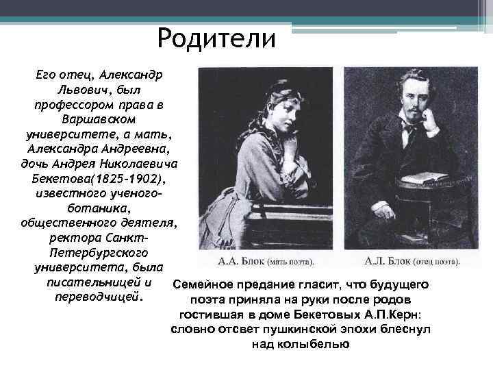 Родители Его отец, Александр Львович, был профессором права в Варшавском университете, а мать, Александра