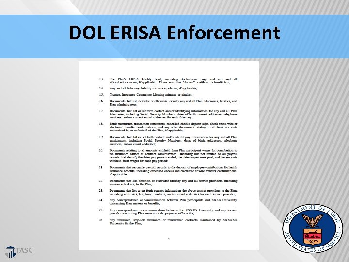 DOL ERISA Enforcement 
