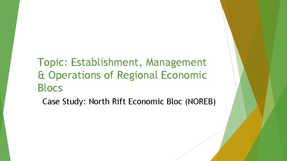 regional economic blocs