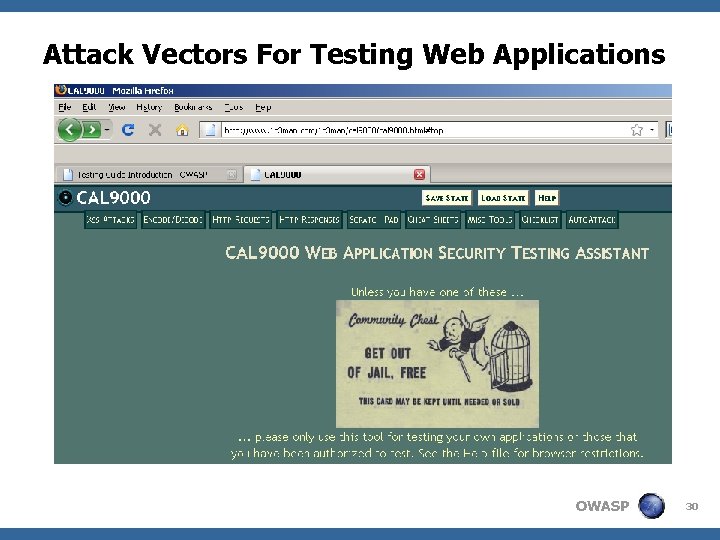 Attack Vectors For Testing Web Applications OWASP 30 