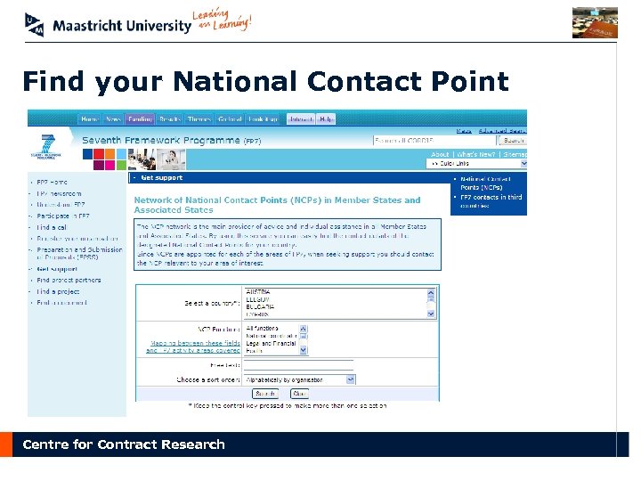 Find your National Contact Point Centre for Contract Research 