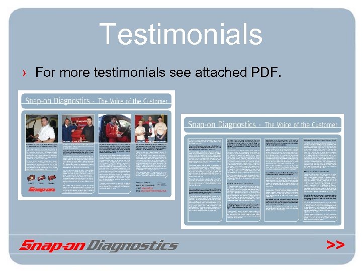 Testimonials › For more testimonials see attached PDF. >> 