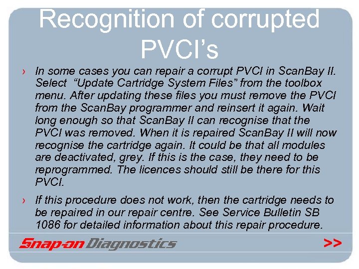 Recognition of corrupted PVCI’s › In some cases you can repair a corrupt PVCI