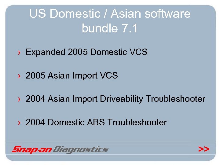 US Domestic / Asian software bundle 7. 1 › Expanded 2005 Domestic VCS ›