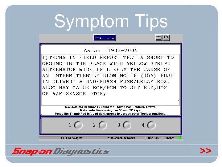 Symptom Tips >> 