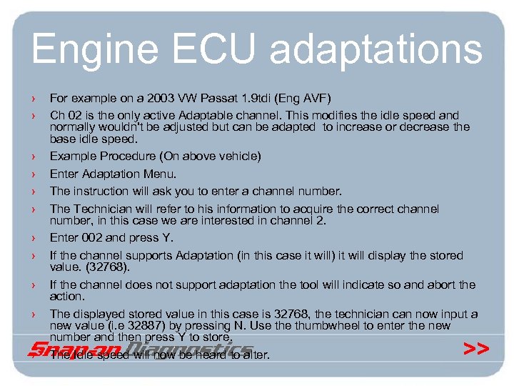 Engine ECU adaptations › › › For example on a 2003 VW Passat 1.