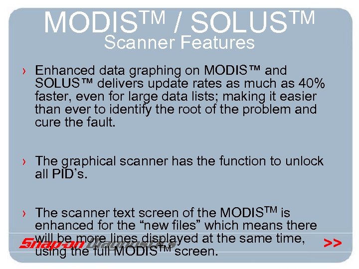 TM / SOLUSTM MODIS Scanner Features › Enhanced data graphing on MODIS™ and SOLUS™