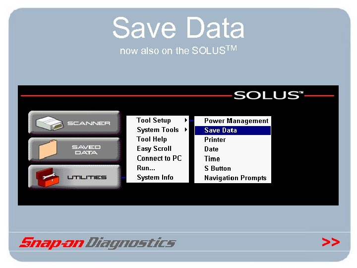 Save Data now also on the SOLUSTM >> 