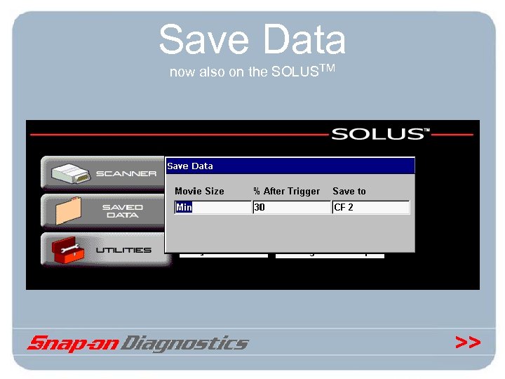 Save Data now also on the SOLUSTM >> 