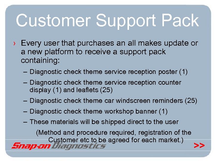 Customer Support Pack › Every user that purchases an all makes update or a