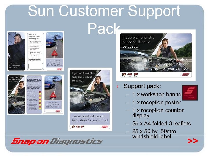 Sun Customer Support Pack › Support pack: – 1 x workshop banner – 1