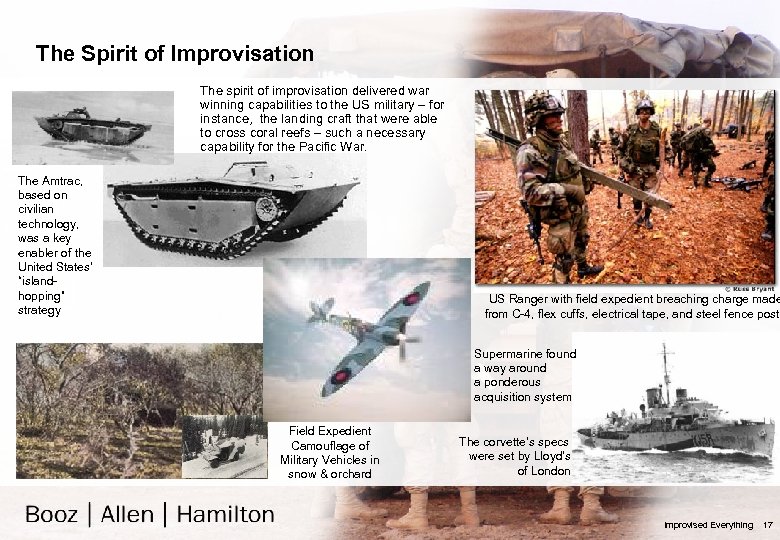 The Spirit of Improvisation The spirit of improvisation delivered war winning capabilities to the