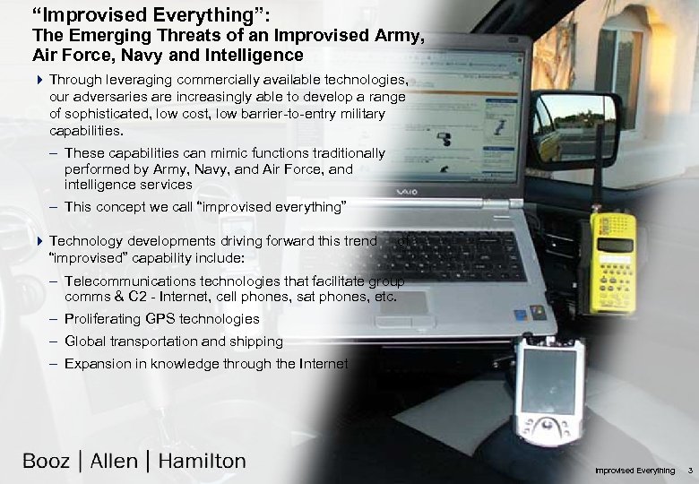 “Improvised Everything”: The Emerging Threats of an Improvised Army, Air Force, Navy and Intelligence