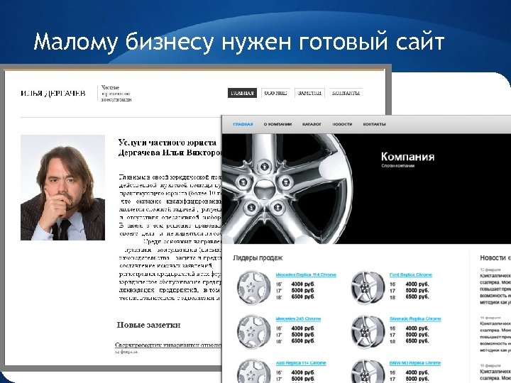 Малому бизнесу нужен готовый сайт © ООО «Юмисофт» 