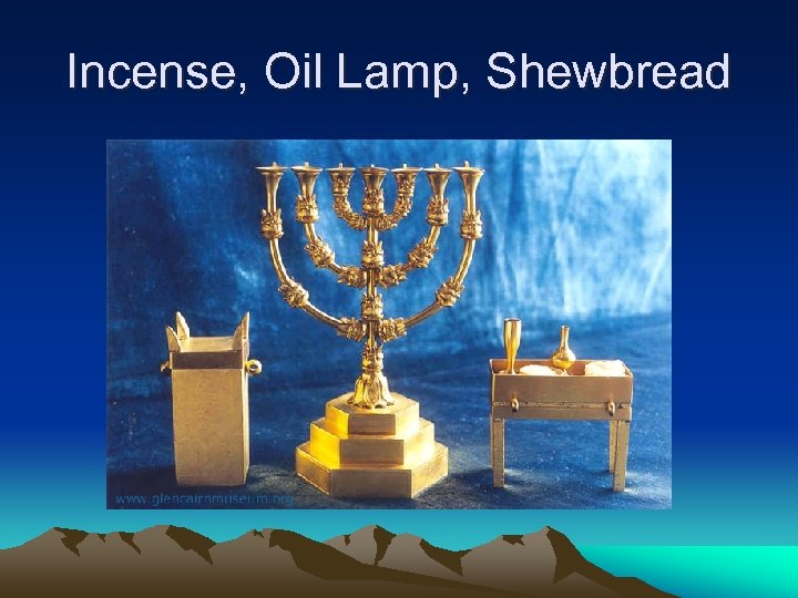 Incense, Oil Lamp, Shewbread 