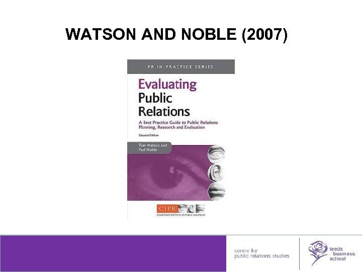 WATSON AND NOBLE (2007) leedsmetleads 