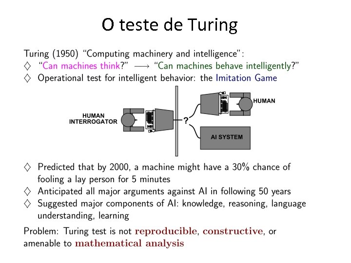 O teste de Turing 