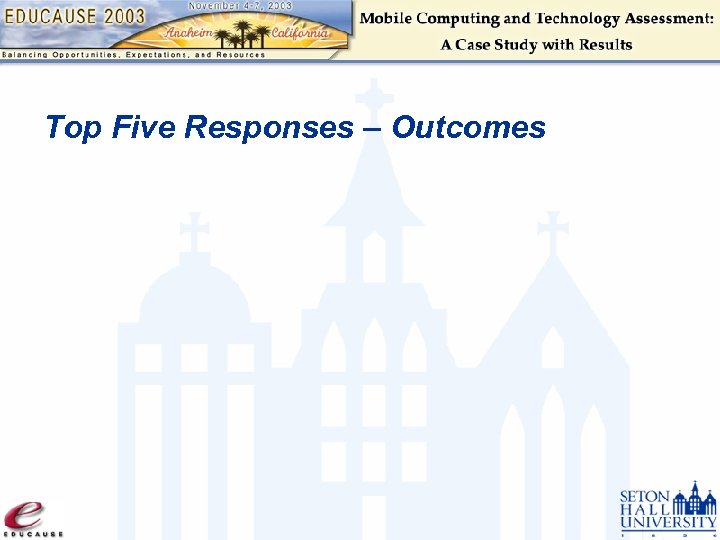 Top Five Responses – Outcomes 