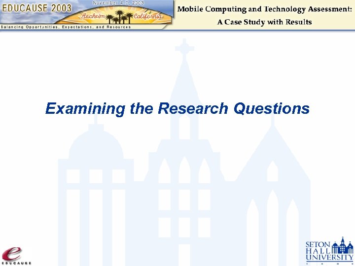 Examining the Research Questions 
