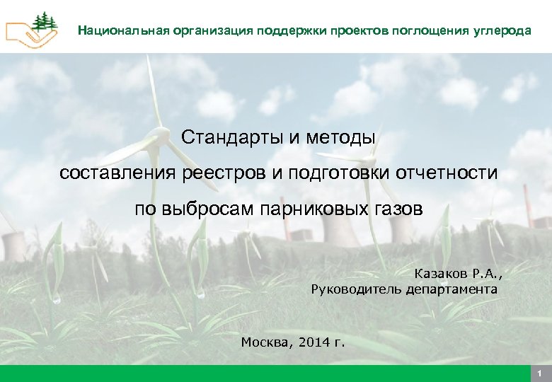 Национальная организация поддержки проектов поглощения углерода Стандарты и методы составления реестров и подготовки отчетности