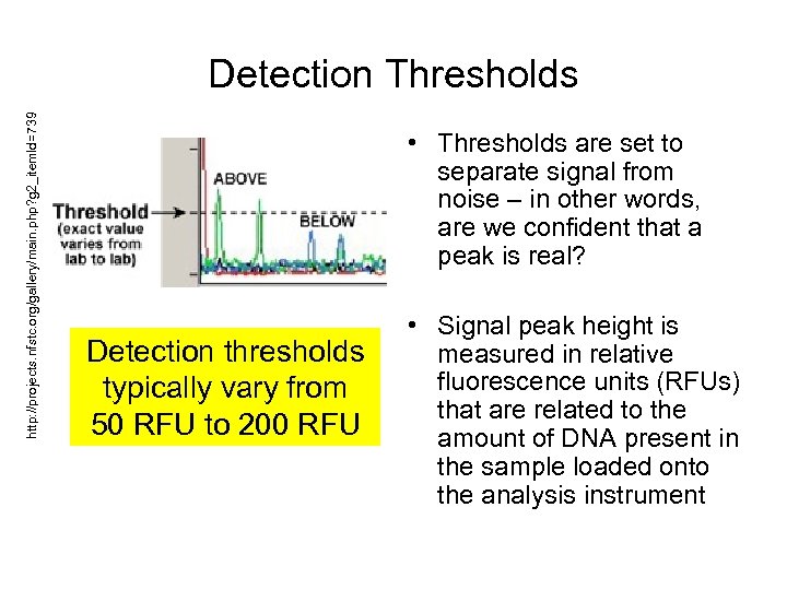 http: //projects. nfstc. org/gallery/main. php? g 2_item. Id=739 Detection Thresholds • Thresholds are set