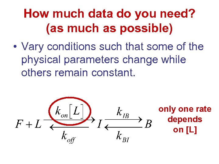 How much data do you need? (as much as possible) • Vary conditions such