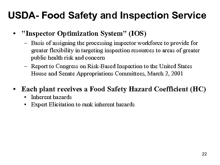USDA- Food Safety and Inspection Service • 
