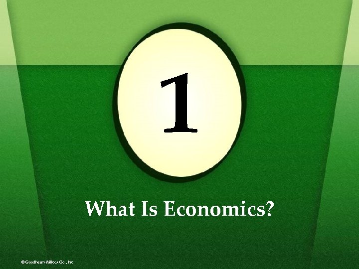 1 What Is Economics? © Goodheart-Willcox Co. , Inc. 