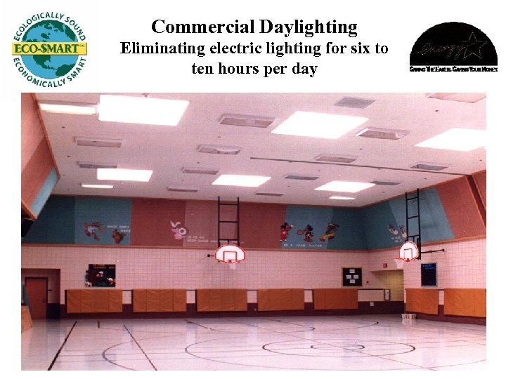 Commercial Daylighting Eliminating electric lighting for six to ten hours per day 