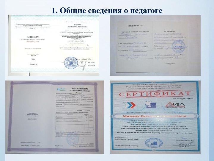 1. Общие сведения о педагоге 