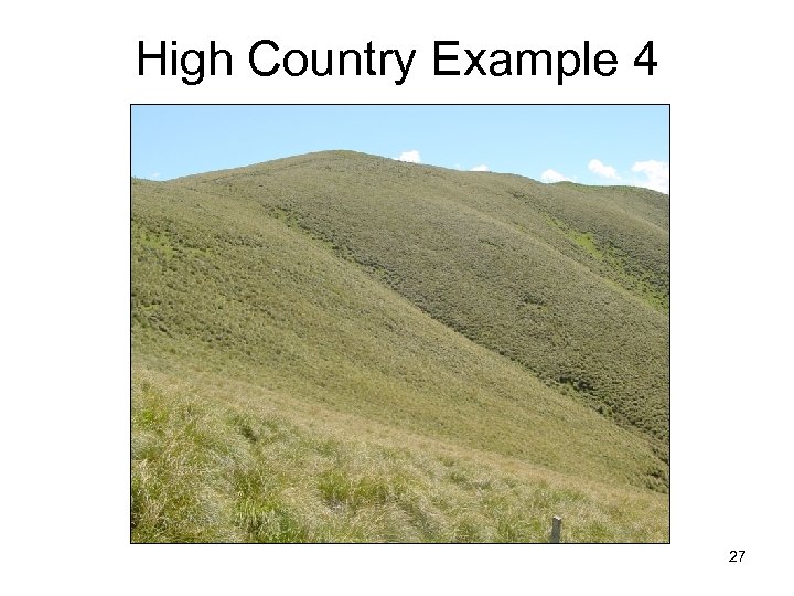 High Country Example 4 27 