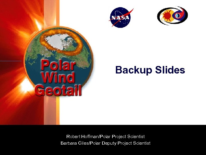 Backup Slides Robert Hoffman/Polar Project Scientist Barbara Giles/Polar Deputy Project Scientist 