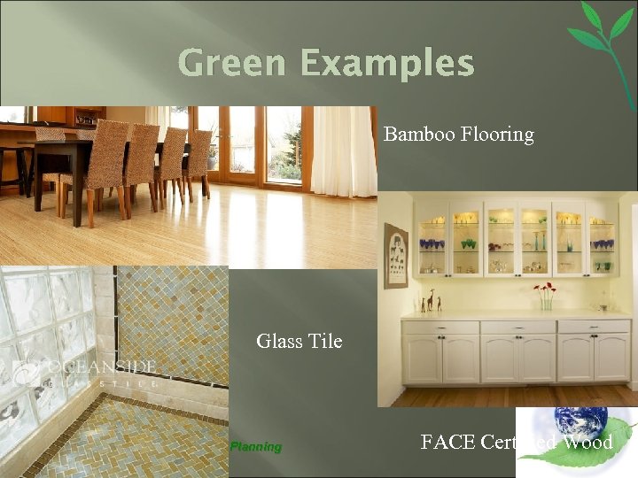 Green Examples Bamboo Flooring Glass Tile Hillsborough Building & Planning FACE Certified Wood 