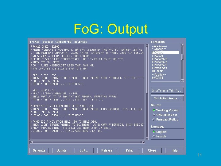 Fo. G: Output 11 