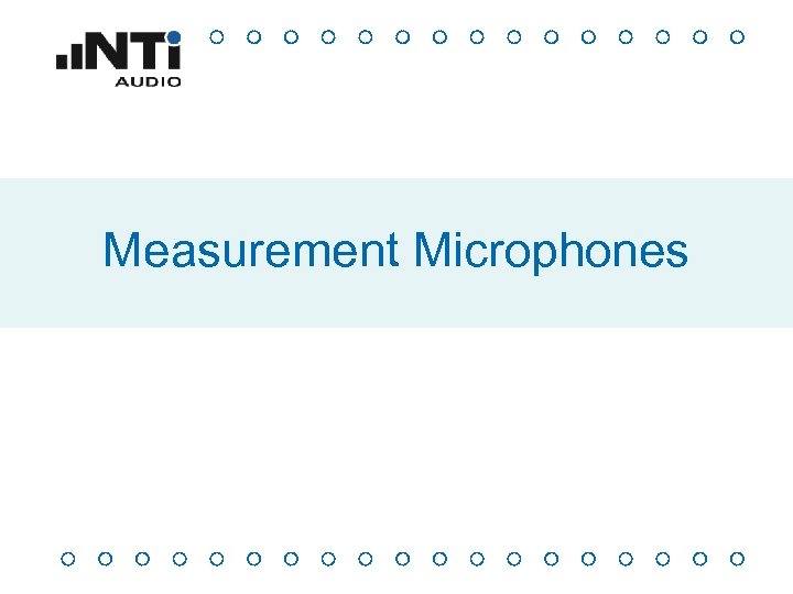 Measurement Microphones 