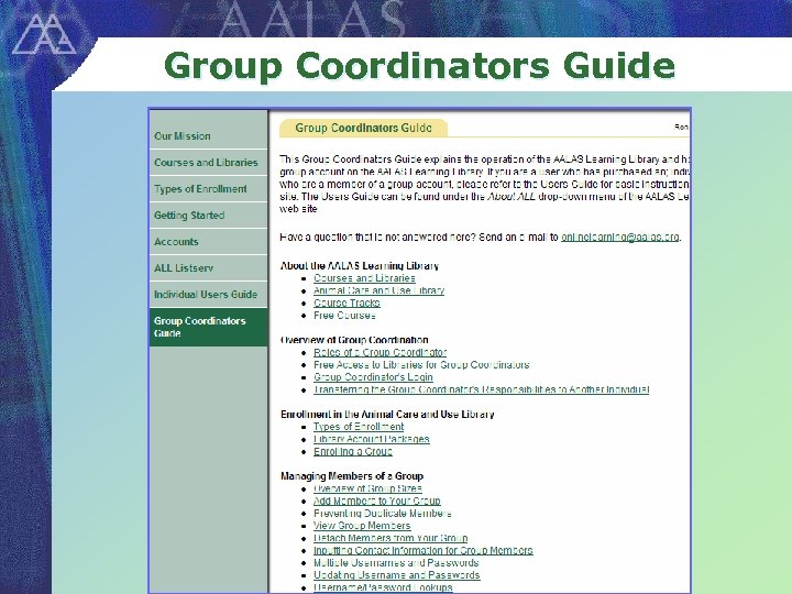 Group Coordinators Guide 