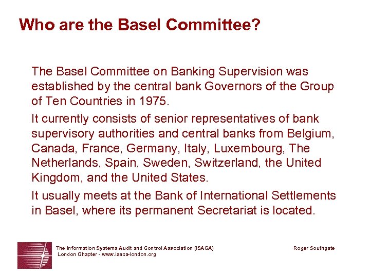 Basel II Operational Risk An Overview of where