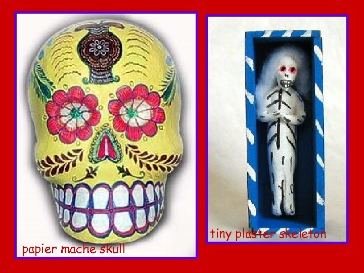 papier mache skull tiny plaster skeleton 