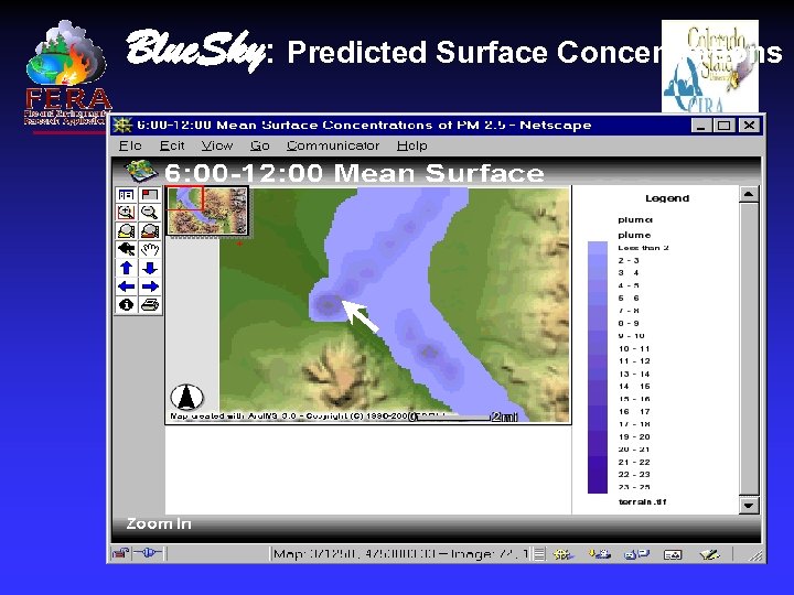 Blue. Sky: Predicted Surface Concentrations 