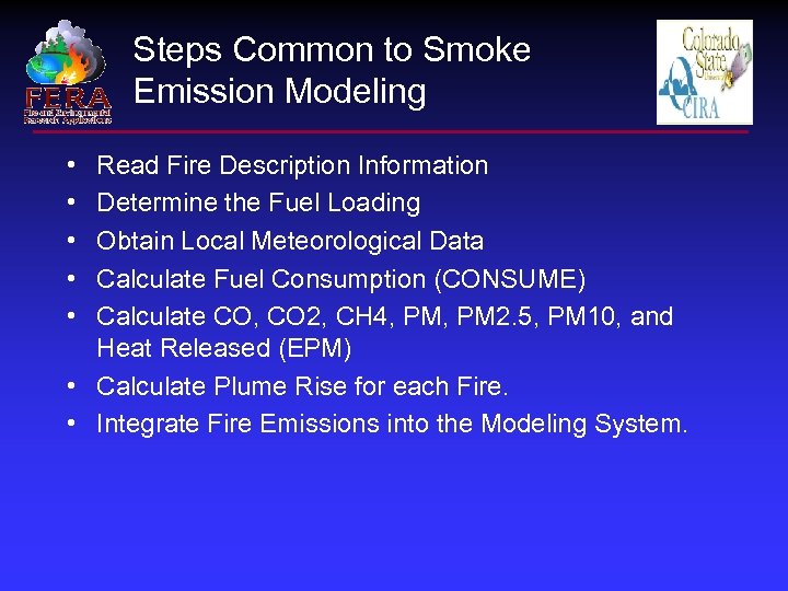 Steps Common to Smoke Emission Modeling • • • Read Fire Description Information Determine