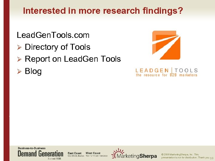 Interested in more research findings? Lead. Gen. Tools. com Ø Directory of Tools Ø