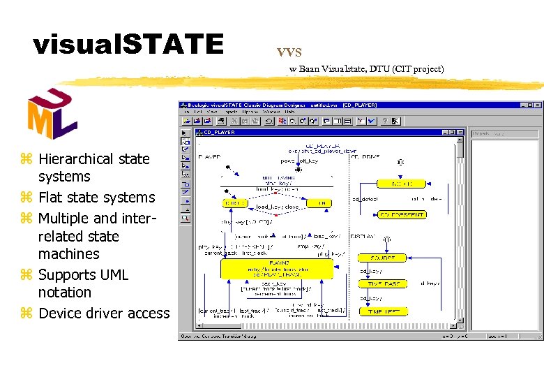 visual. STATE VVS w Baan Visualstate, DTU (CIT project) z Hierarchical state systems z