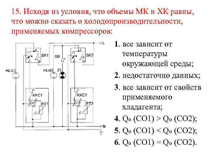 15. Исходя из условия, что объемы МК и ХК равны, что можно сказать о