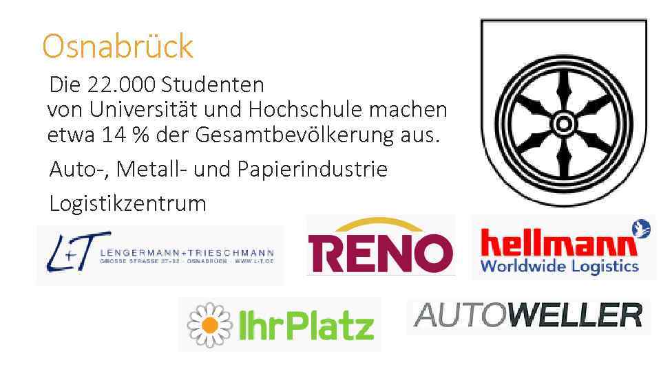 Osnabrück Die 22. 000 Studenten von Universität und Hochschule machen etwa 14 % der