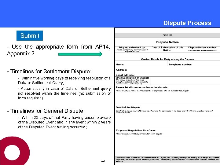 Dispute Process Submit - Use the appropriate form from AP 14, Appendix 2 -